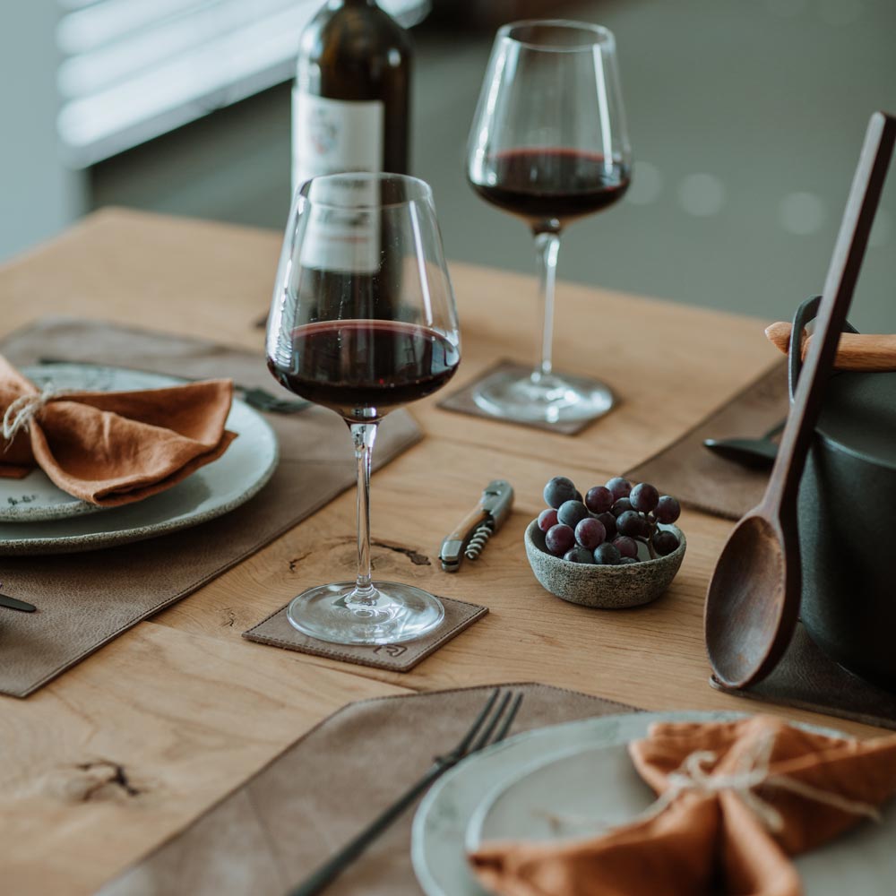 Set salle à manger 'Luxe' - Set de table, dessous de plat et maniques