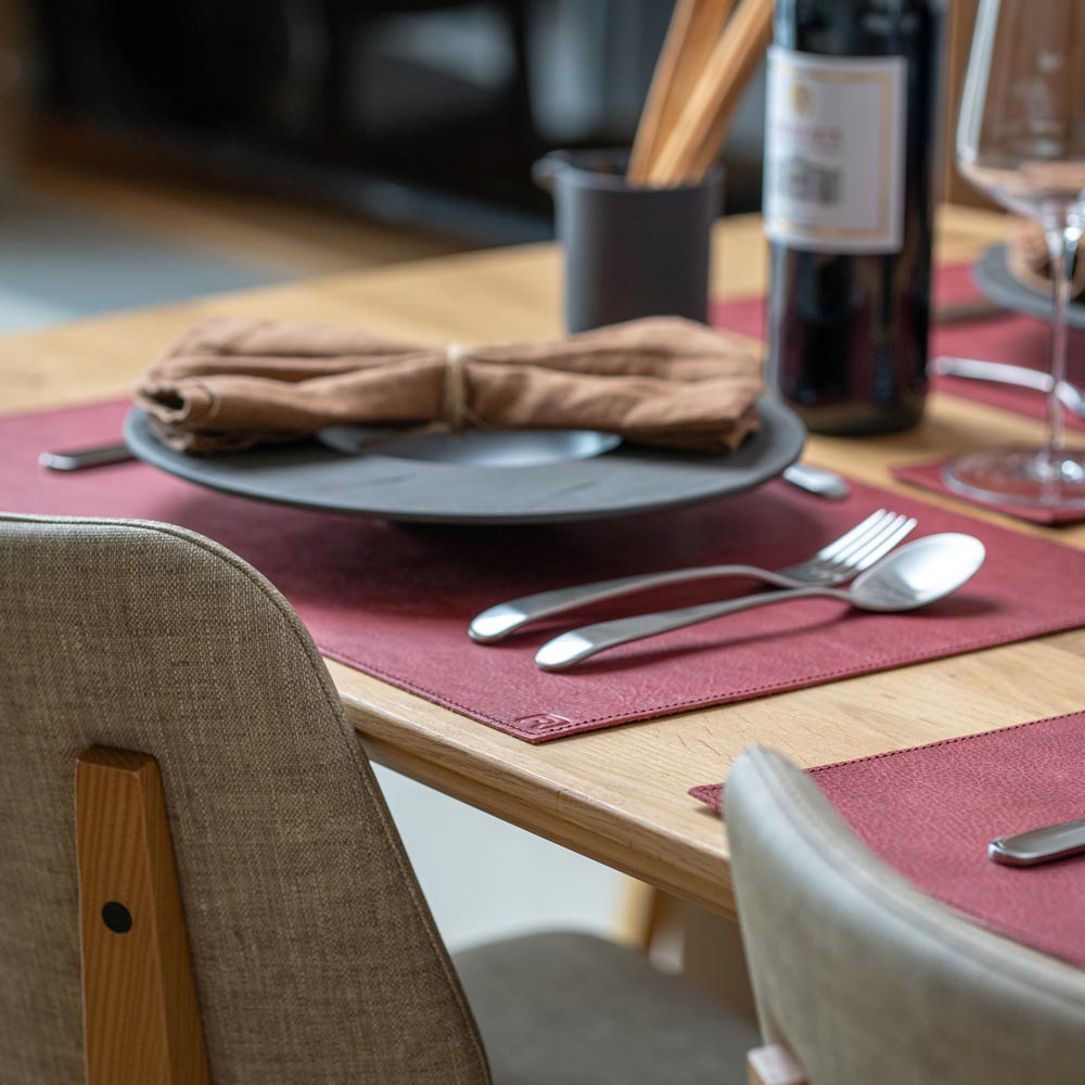 Set salle à manger 'Prestige' - 8x sets de table + 8x dessous de verre