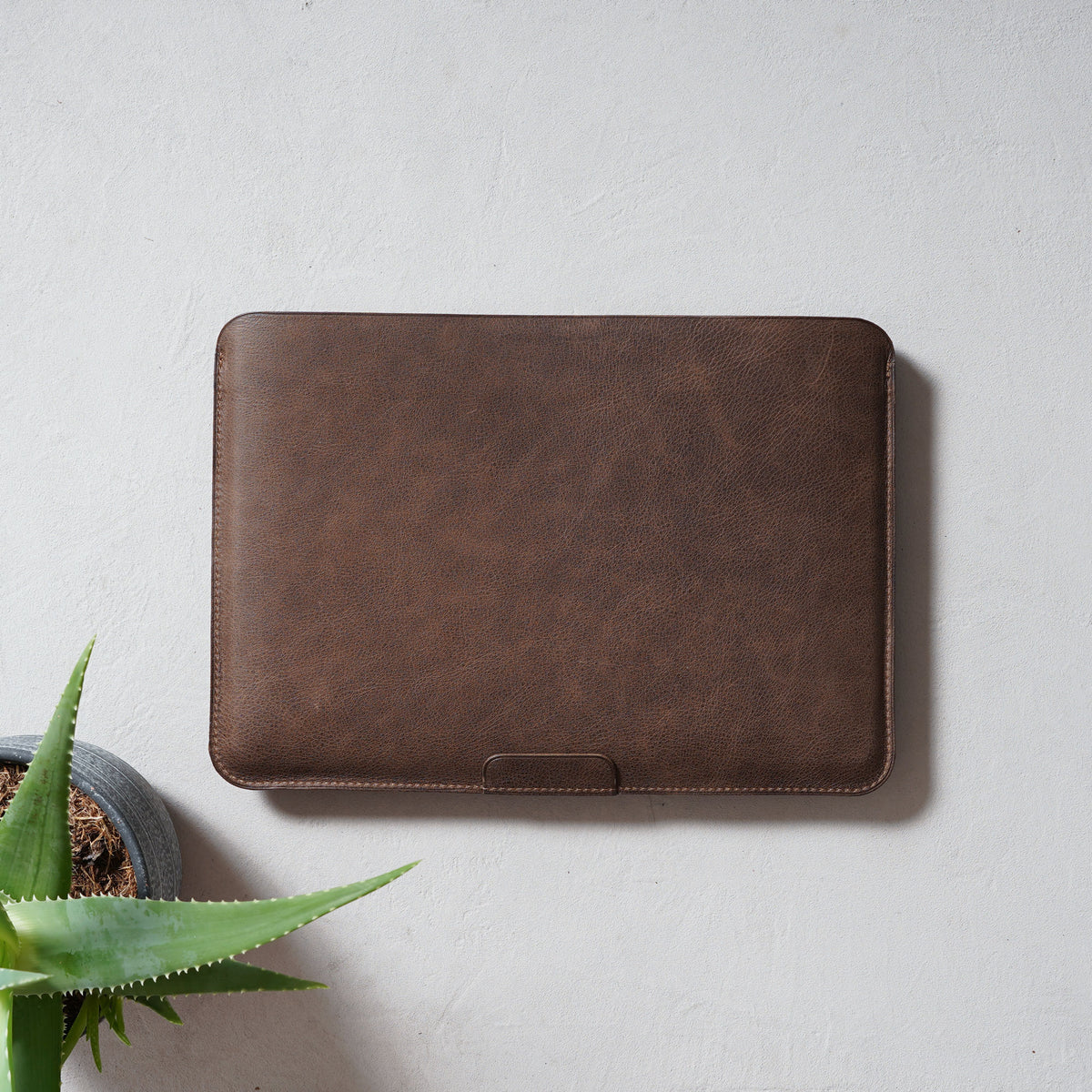 Housse d'ordinateur en cuir basic