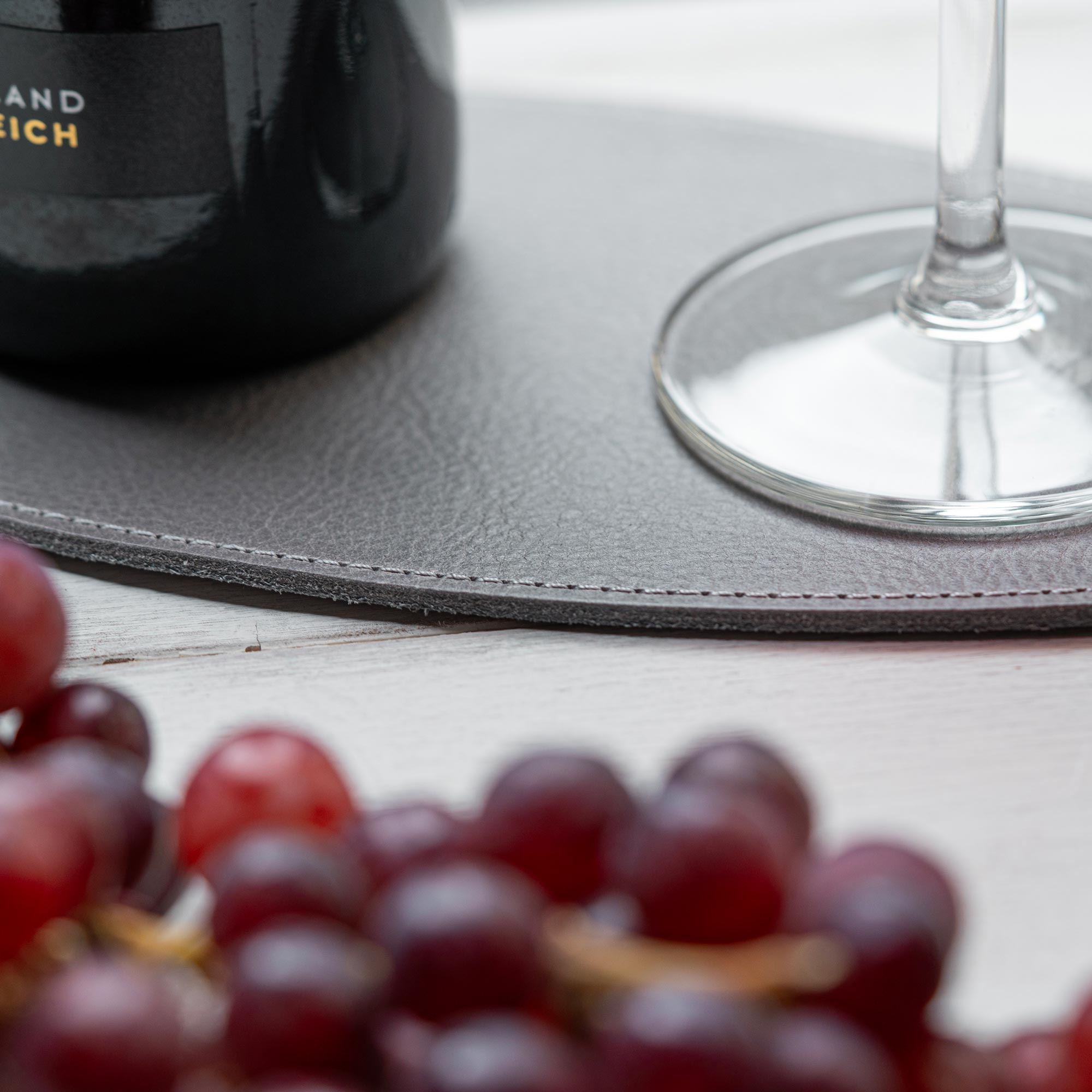 Dessous de verre en cuir 'Large'