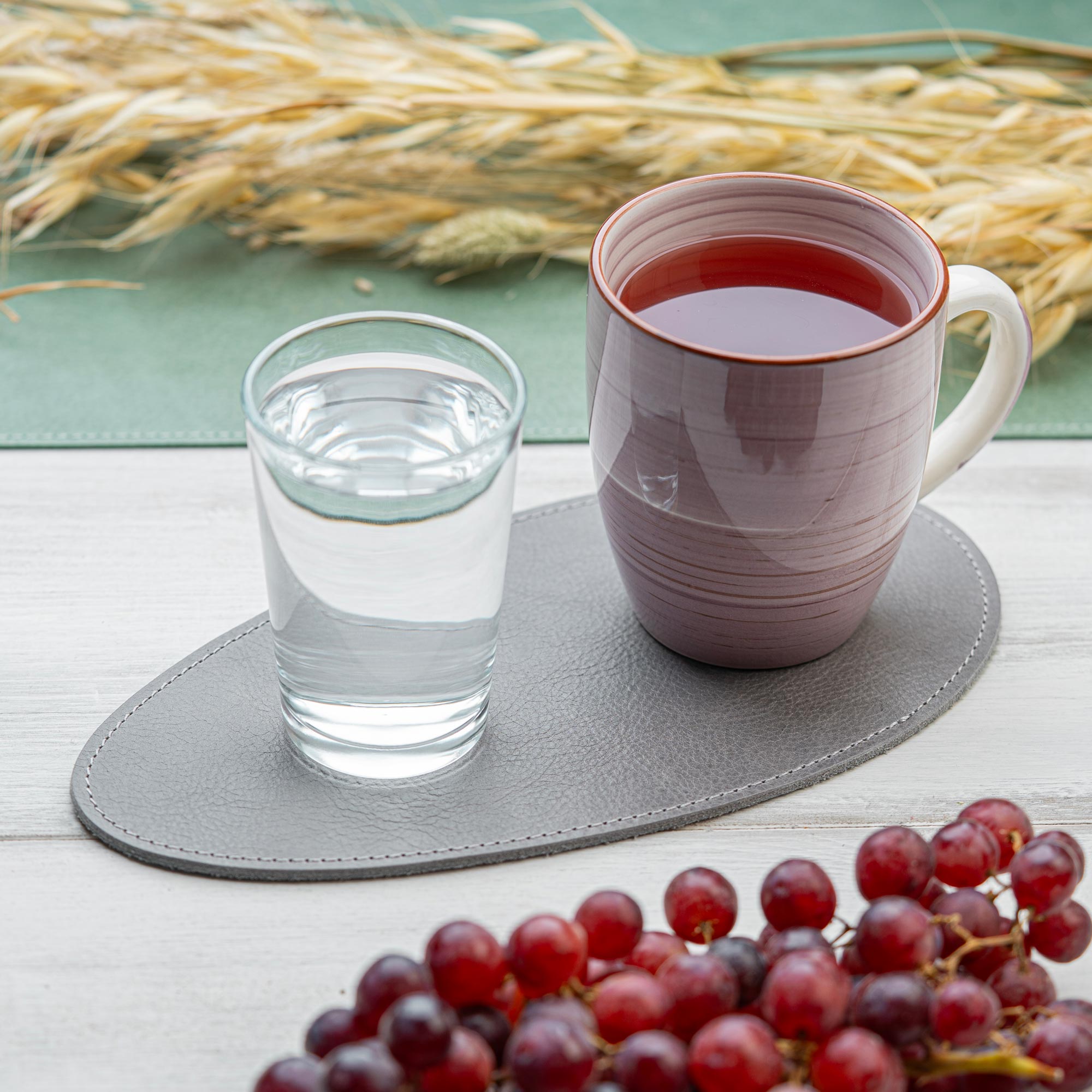 Glasuntersetzer aus Leder