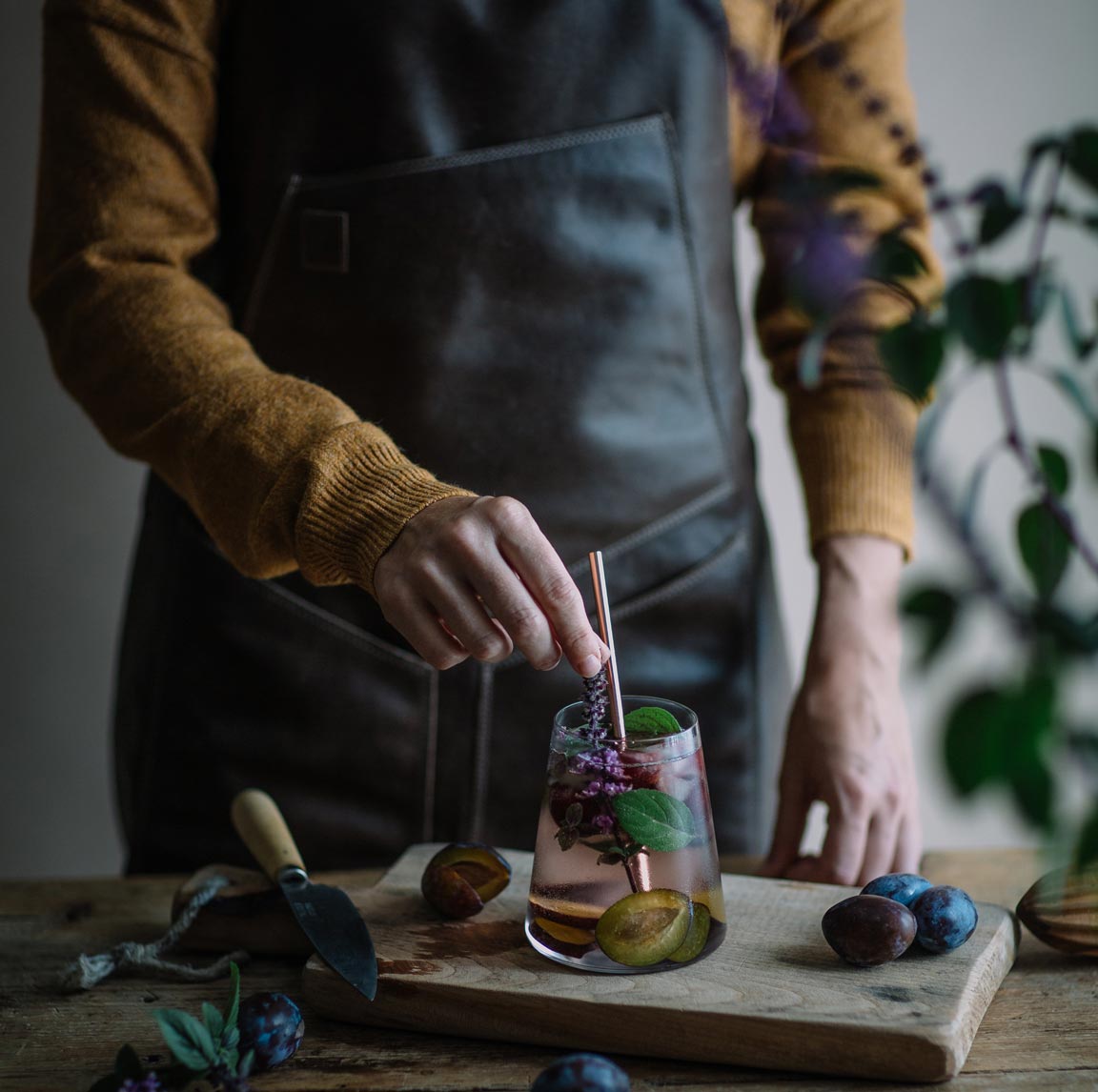 Tablier de cuisine en cuir 'Toro'