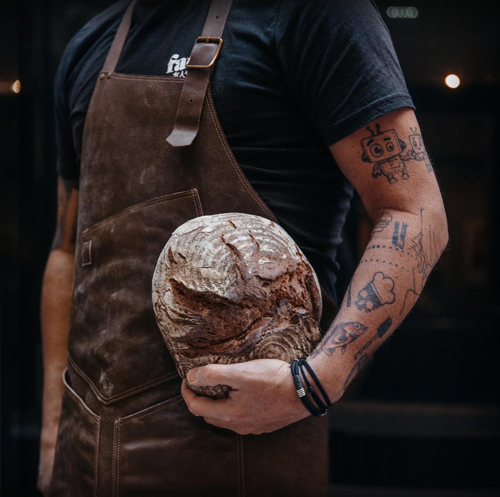 Tablier de cuisine en cuir 'Toro'