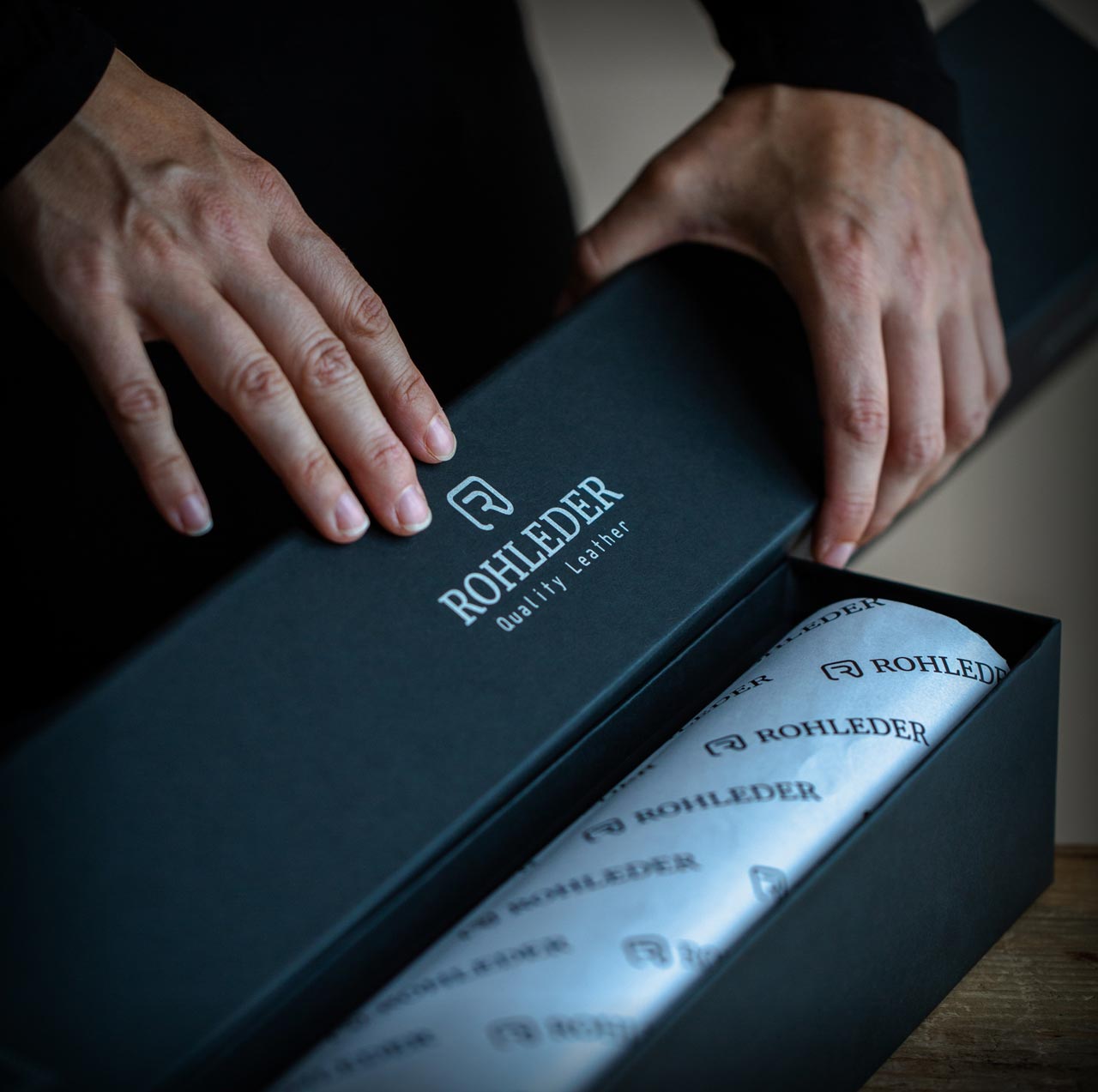 Tablier de cuisine en cuir 'Nero'