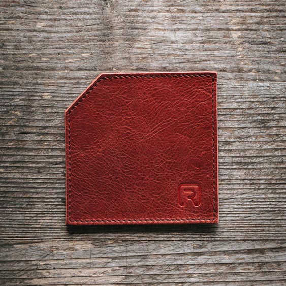 Dessous de verre en cuir 'Design' (6 pièces)