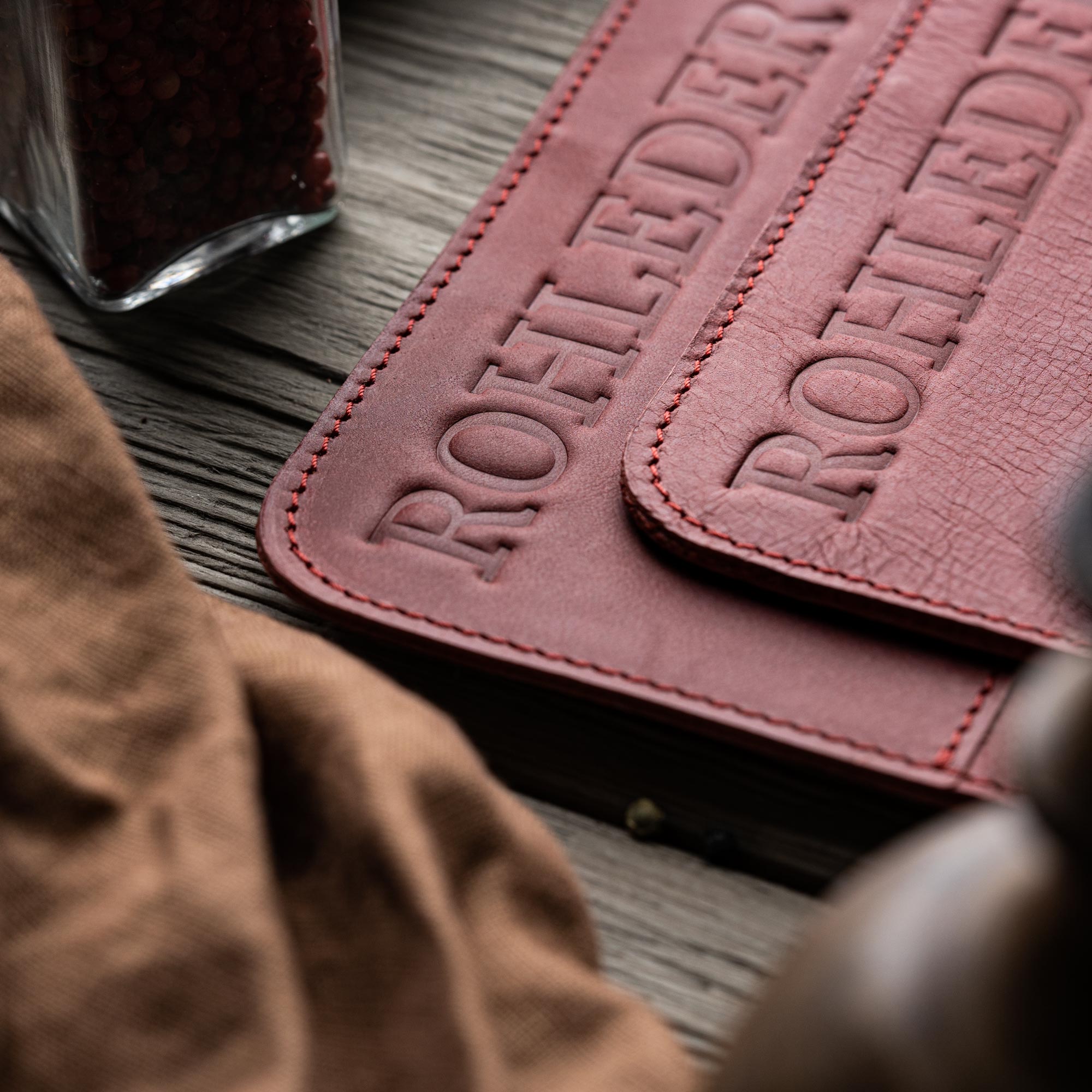 2 x Leather Potholders