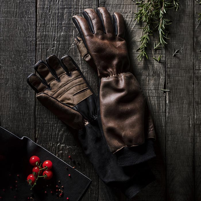 Gants de barbecue en cuir