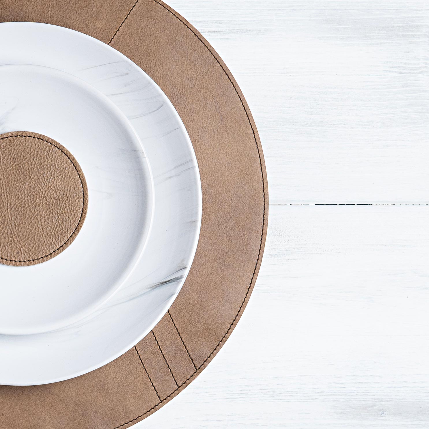 Leather Placemat "Round"