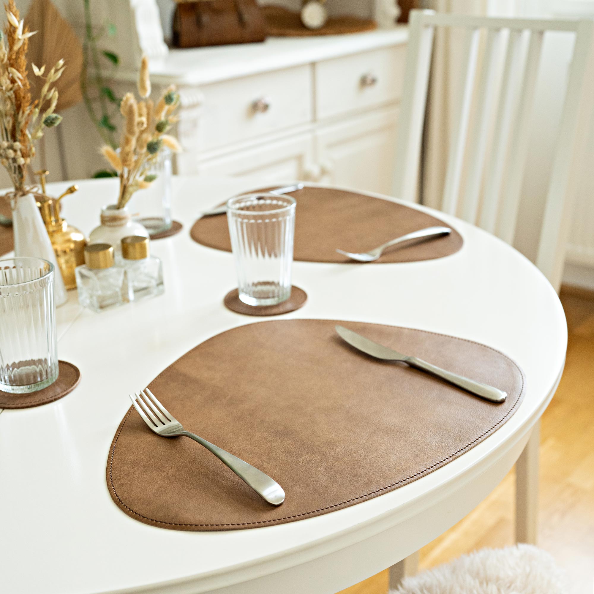 Set de table en cuir 'Organic'