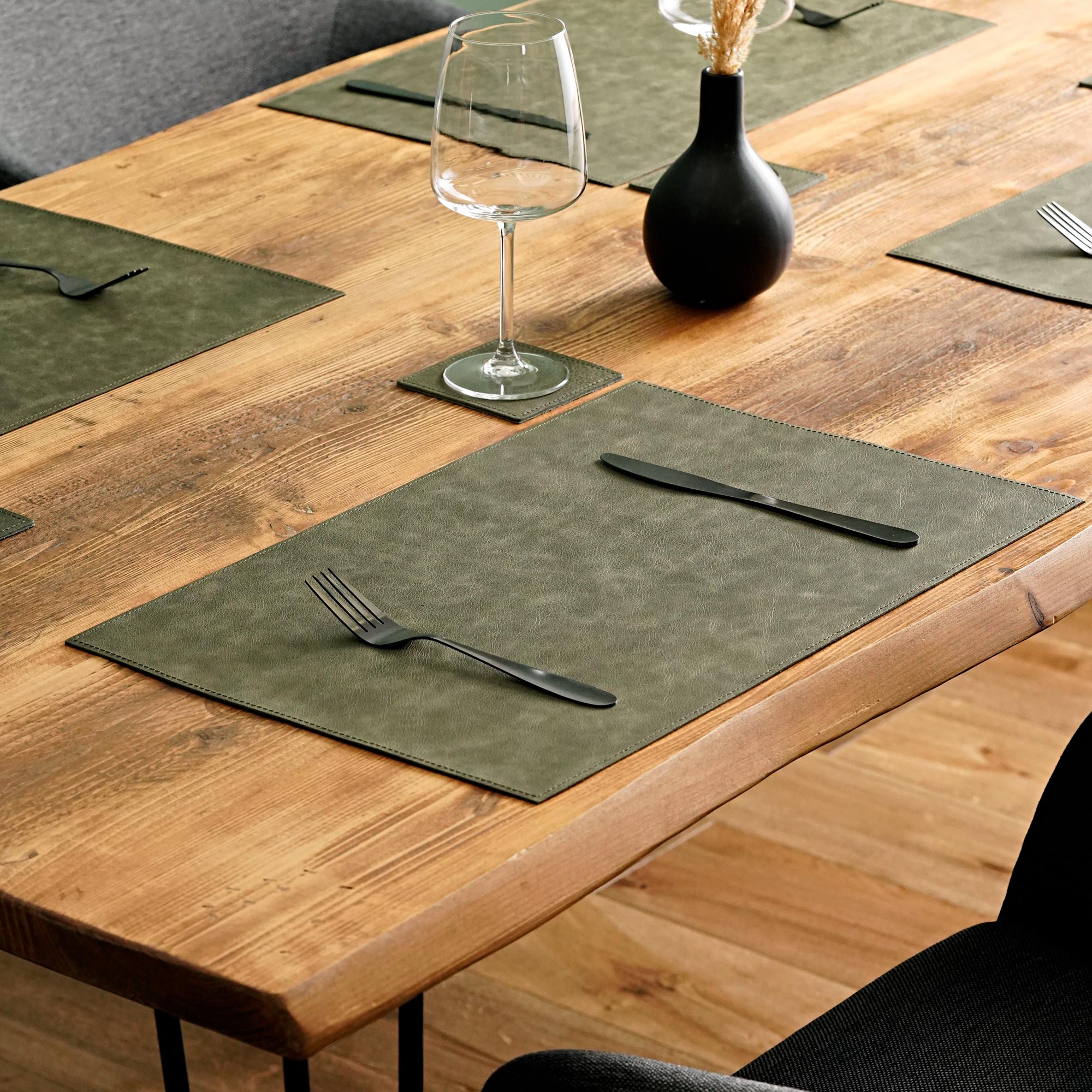 Set de table en cuir 'Rectangulaire'