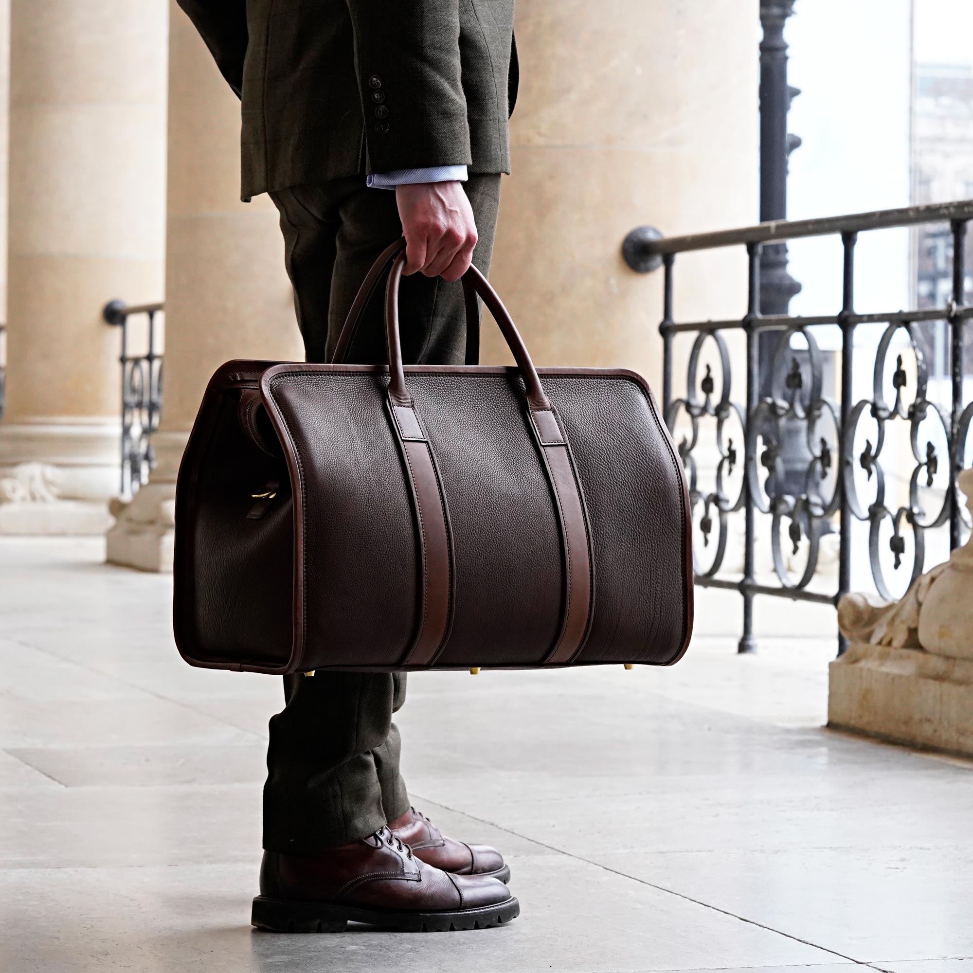 Herren Weekender aus Leder Braun