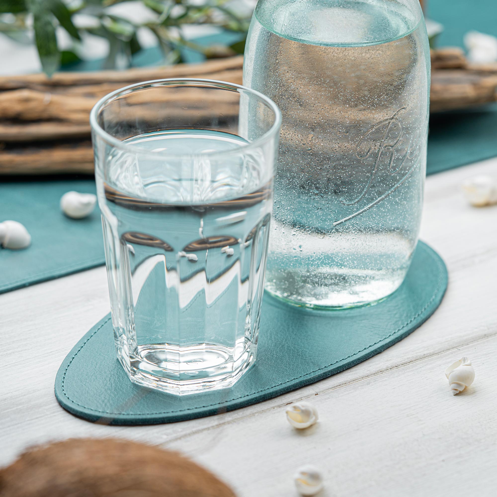 Dessous de verre en cuir 'Large'