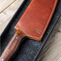 Cuir Végétal Tanné 4mm D'épaisseur - Tête De Vache Jaune - Marron Foncé - Pour Artisanat, Maroquinerie, Découpe - 1