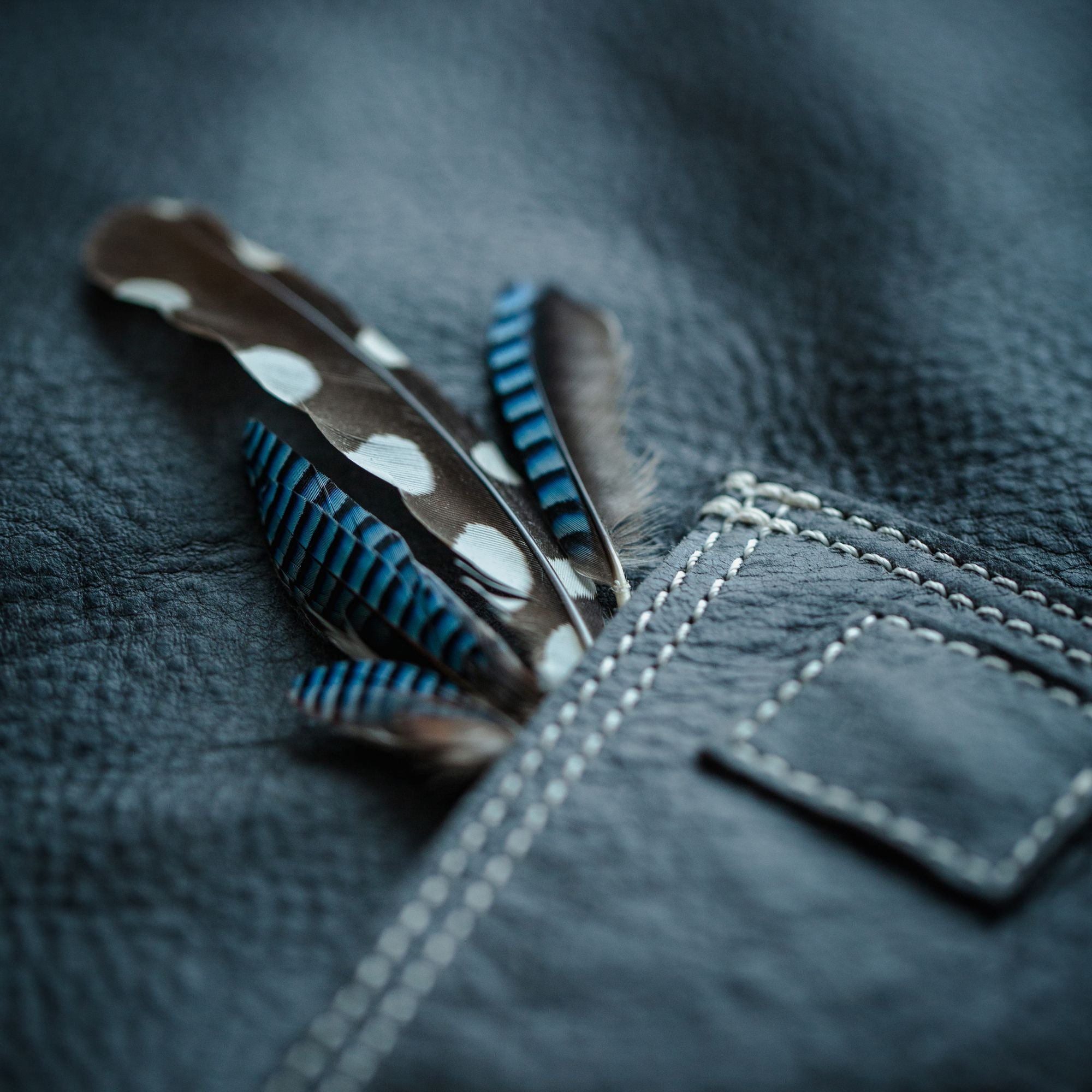 Nähte auf unseren Lederschürzen