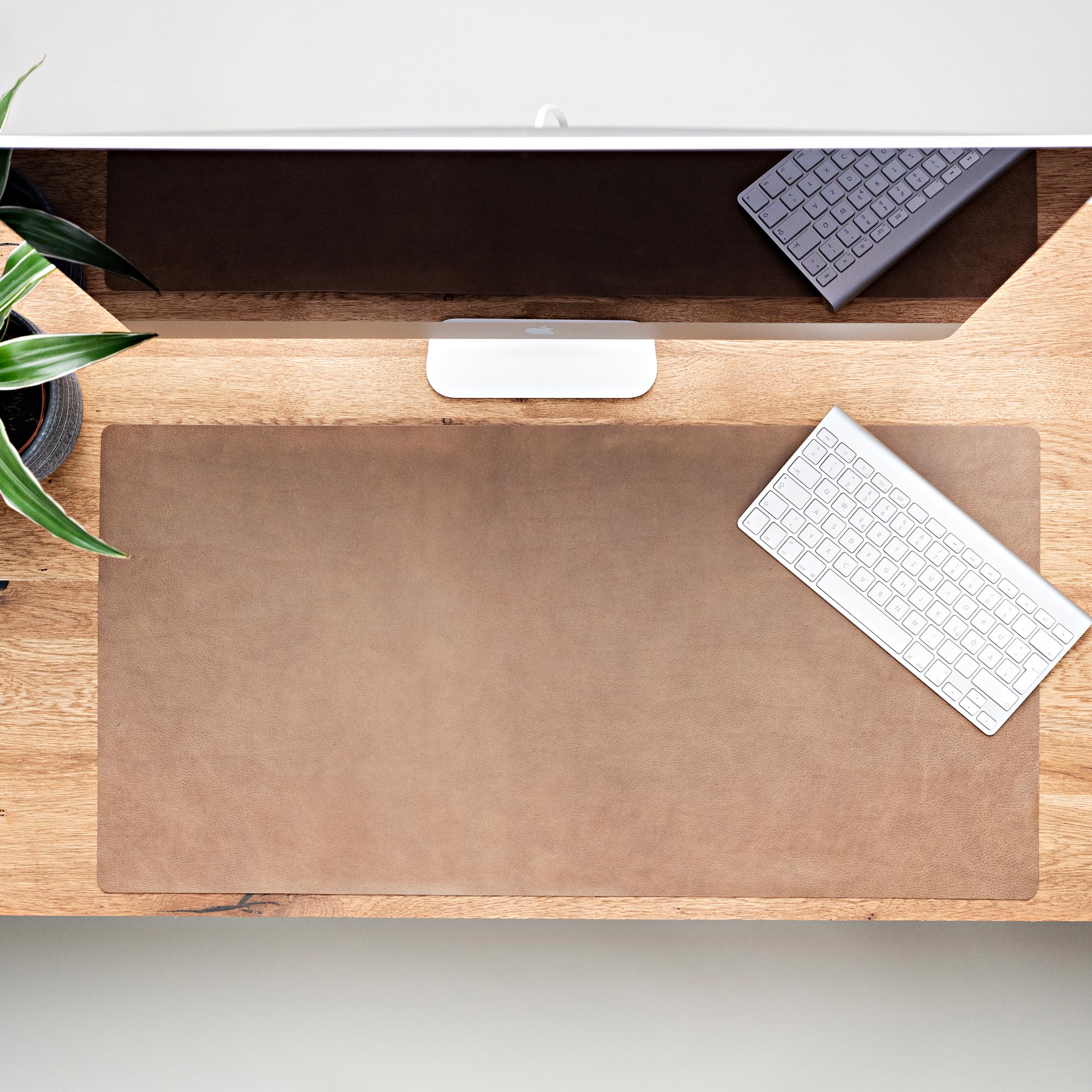 Sous-main cuir naturel camel